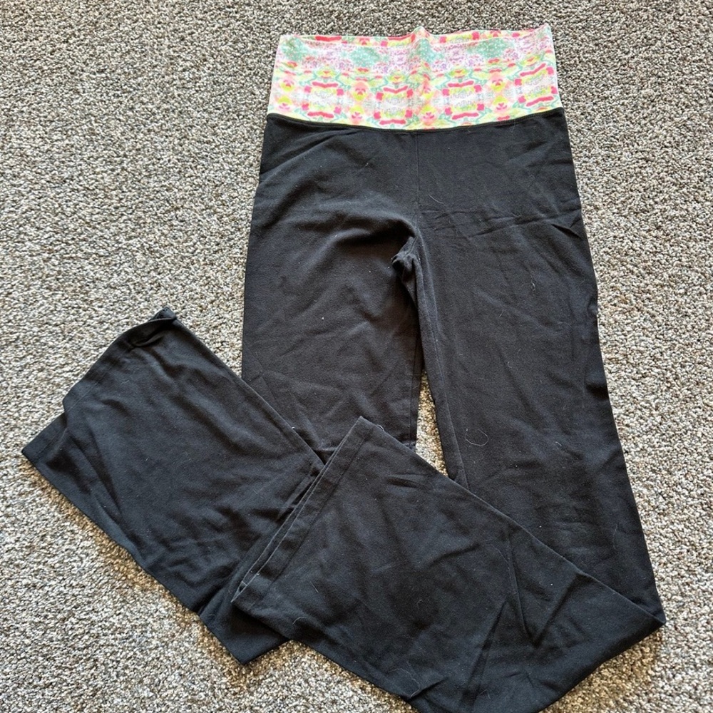 Black Kids Leggings with Colorful Waistband